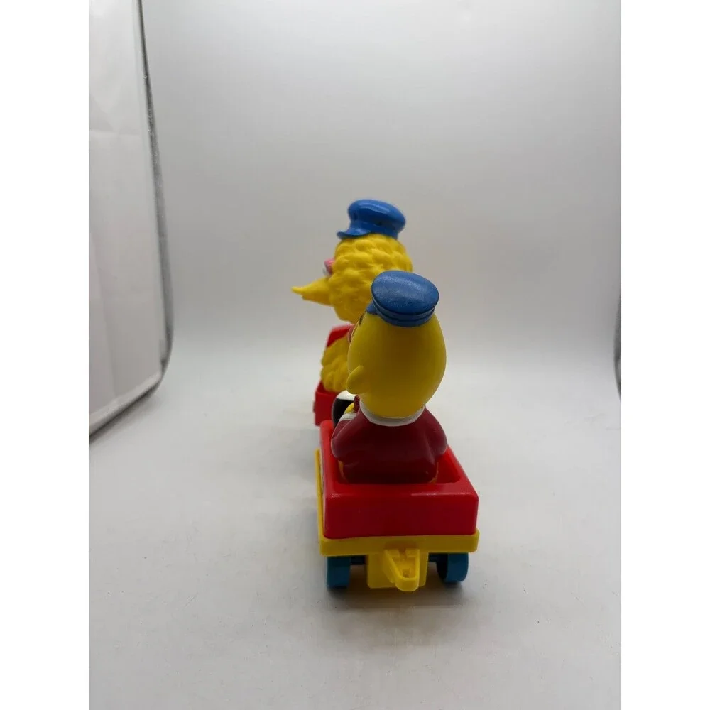 Vintage Tyco Sesame Street Big Bird & Bert Train Engine Toy Red Yellow Blue